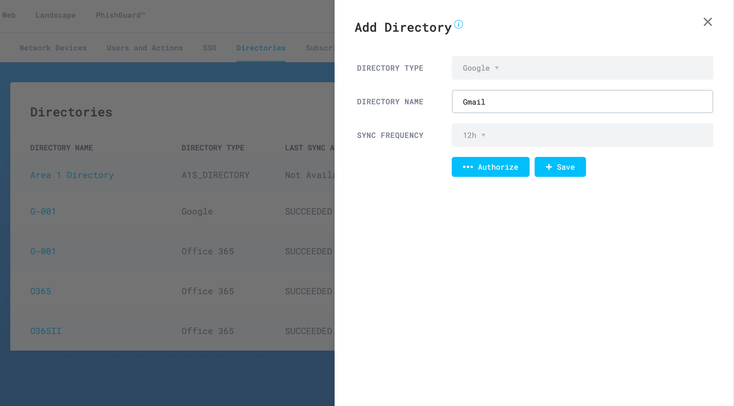 Select Save to complete the authorization process